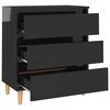 vidaXL Credenza Nero Lucido 60x35x69 cm in Legno Multistrato