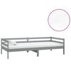 vidaXL Divano Letto con Materasso 90x200 cm Grigio in Legno di Pino