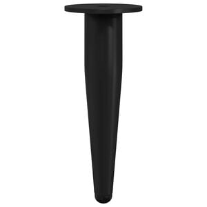 vidaXL Piedini per mobili 2 pz Nero &Oslash; 40 x 98 mm Ferro