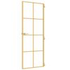 vidaXL Porta Interni Sottile Oro 76x201,5cm Vetro Temperato Alluminio
