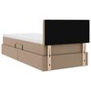 vidaXL Letto con contenitore e LED con led Cappuccino 90 x 190 cm