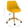 vidaXL Sedie da Pranzo Girevoli 4 pz Gialle in Velluto