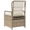 vidaXL Sedie da Giardino Reclinabili 2 pz Beige Polyrattan