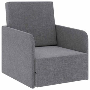 vidaXL Poltrona Letto Convertibile Grigio Chiaro in Tessuto
