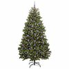 vidaXL Albero di Natale artificiale Verde 210 cm PVC e Metallo