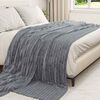 vidaXL Coperte da Pile 6 pcs Grigio scuro 270 x 240 cm Panno