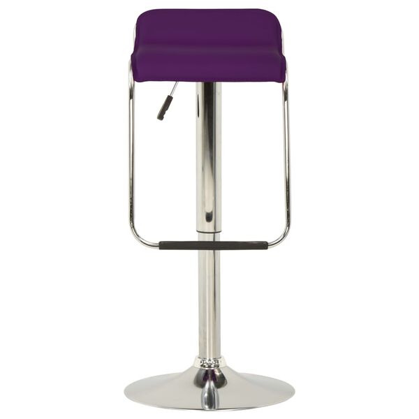 323374 vidaXL Bar Stools 2 pcs Purple Fabric and Bentwood