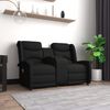 vidaXL Divano Massaggio Reclinabile a 2 Posti con Portabicchieri Nero