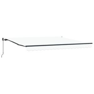 vidaXL Tendone manuale 4 x 3 m Bianco 100% Poliestere
