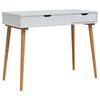 vidaxl Tavolo da Trucco FAUSKE Bianco 100 x 50 x 78 cm