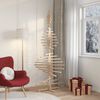 vidaXL Albero di Natale Decorativo in Legno 210 cm Legno Massello Pino