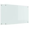 vidaXL Schienale da cucina 2 pz Bianco 90 x 60 cm vetro temperato