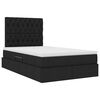 vidaXL Letto con contenitore e LED Nero 120 x 190 cm Poliestere