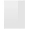 vidaXL Comodino Bianco Lucido 40x30x40 cm in Legno Multistrato