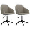 vidaXL Sedie da Pranzo Girevoli 2 pz Grigio Chiaro in Velluto