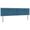 vidaXL Letto a molle con materasso Blu scuro 180 x 200 cm Velluto