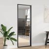 vidaXL Porta Interna Nero 76 x 201.5 cm Vetro temperato e alluminio