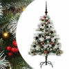 vidaXL Albero di Natale artificiale Verde e bianco 120 cm