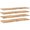 vidaXL Mensole da Parete 4 pz 120x40x2 cm Legno Acacia Rifinito a Olio