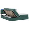 vidaXL Letto con contenitore LED e materasso Verde Scuro 200 x 200 cm