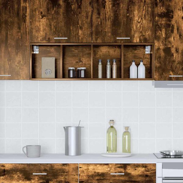 vidaXL Armadio pensile Rovere fum&eacute; 30 x 29,5 x 100 cm