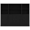 vidaXL Credenza Rovere Nero 132 x 35,5 x 103,5 cm Legno multistrato