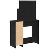 vidaXL Tavolo da Trucco con cassetto Rovere nero 86.5 x 35 x 136 cm