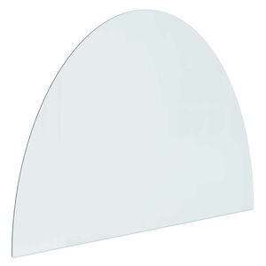 vidaXL Piastra in vetro per camino Trasparente 800 x 600 mm Vetro