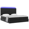 vidaXL Letto con contenitore e LED Nero 180 x 200 cm Pelle sintetica