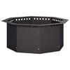 vidaXL Anello per Focolare Nero 60 x 60 x 25 cm Acciaio
