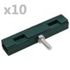 vidaXL Set di Connettori per Griglie da Giardino 10 pz Verde
