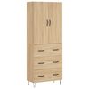 vidaXL Credenza Rovere Sonoma 69,5x34x180 cm in Legno Multistrato