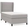 vidaXL Giroletto a Molle con Materasso Grigio Chiaro 90x200 cm Tessuto