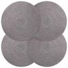 vidaXL Sottobicchieri in juta 4 pz Grigio 100% Juta Tossa