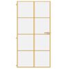 vidaXL Porta Interni Sottile Oro 102,5x201,5 Vetro Temperato Alluminio