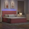 vidaXL Letto con contenitore e LED con led Rosa 180 x 200 cm Velluto