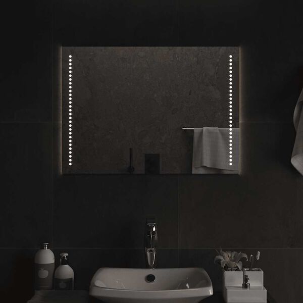 vidaXL Specchio da Bagno con Luci LED 70x50 cm