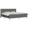 vidaXL Struttura del letto Grigio scuro 200 x 200 cm Poliestere