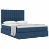 vidaXL Letto con contenitore e materasso Blu 140 x 200 cm Poliestere