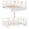 vidaXL Letto Libreria senza Materasso Bianco 140x190 cm Legno di Pino