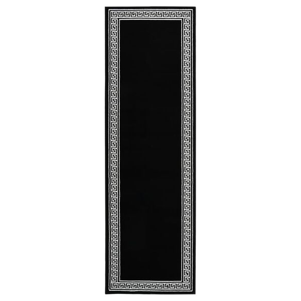 vidaXL Tappeto Lungo in BCF Nero con Motivo 60x150 cm