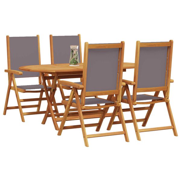 vidaXL Set da Pranzo per Giardino 5 pcs Antracite