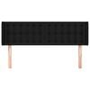 vidaXL Testiera ad Orecchio Nera 147x16x78/88 cm in Tessuto