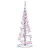 vidaXL Albero di Natale a LED con Palline 100 LED Bianco Caldo 150 cm
