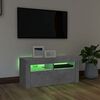 vidaXL Mobile Porta TV con Luci LED Grigio Cemento 90x35x40 cm