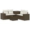vidaXL Set di divani 6 pz Marrone e Bianco Crema