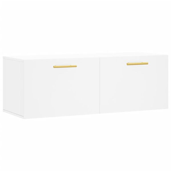 vidaXL Mobile a Parete Bianco 100x36,5x35 cm in Legno Multistrato