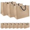 vidaXL Borse in juta 10 Naturale e Nero 42 x 33 x 19 cm