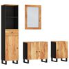 vidaXL Set Mobili da Bagno 4 pz in Legno Massello di Acacia