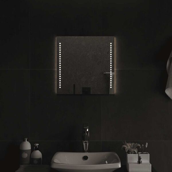 vidaXL Specchio da Bagno con Luci LED 40x40 cm